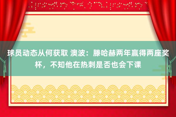 球员动态从何获取 澳波：滕哈赫两年赢得两座奖杯，不知他在热刺是否也会下课