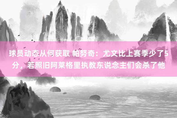 球员动态从何获取 帕努奇：尤文比上赛季少了5分，若照旧阿莱格里执教东说念主们会杀了他