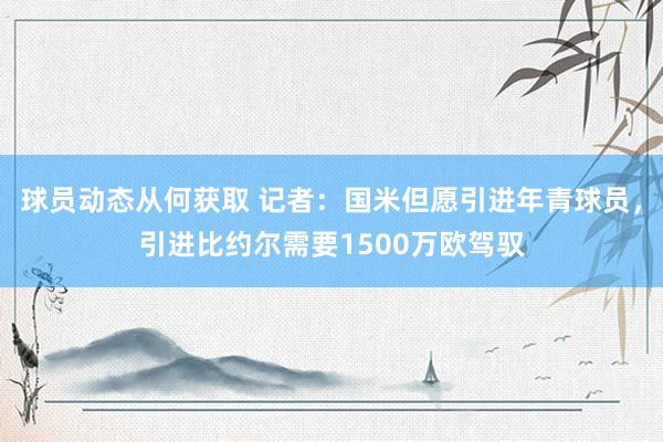 球员动态从何获取 记者：国米但愿引进年青球员，引进比约尔需要1500万欧驾驭