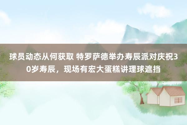 球员动态从何获取 特罗萨德举办寿辰派对庆祝30岁寿辰，现场有宏大蛋糕讲理球遮挡