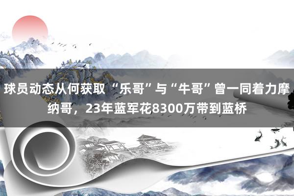 球员动态从何获取 “乐哥”与“牛哥”曾一同着力摩纳哥，23年蓝军花8300万带到蓝桥