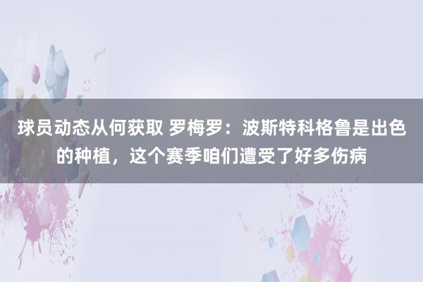 球员动态从何获取 罗梅罗：波斯特科格鲁是出色的种植，这个赛季咱们遭受了好多伤病