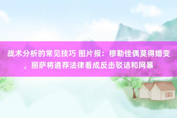 战术分析的常见技巧 图片报：穆勒佳偶莫得婚变，丽萨将遴荐法律看成反击驳诘和网暴