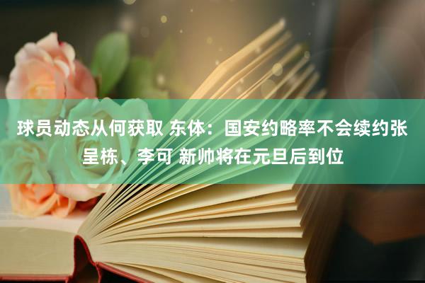 球员动态从何获取 东体：国安约略率不会续约张呈栋、李可 新帅将在元旦后到位