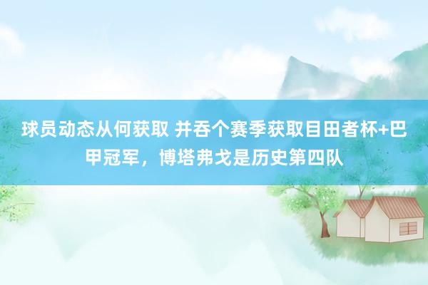 球员动态从何获取 并吞个赛季获取目田者杯+巴甲冠军，博塔弗戈是历史第四队