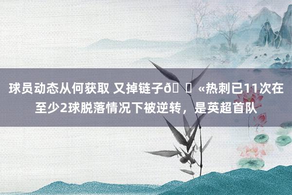 球员动态从何获取 又掉链子😫热刺已11次在至少2球脱落情况下被逆转，是英超首队