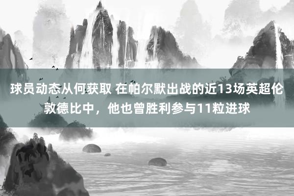 球员动态从何获取 在帕尔默出战的近13场英超伦敦德比中，他也曾胜利参与11粒进球